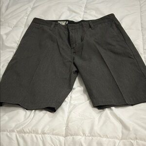 Volcom Men's Flat Front Shorts in Charcoal Gray